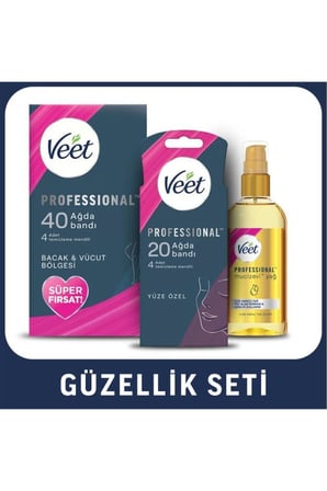 Professional Ağda Bandı Yüz 20 + Bacak Vücut 40 + Mucizevi Yağ Güzellik Seti