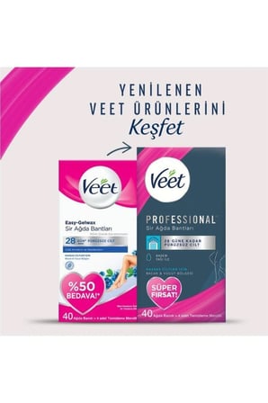 Professional Ağda Bandı Hassas Ciltler Için Bacak &Vücut Bölgesi 120 Adet Süper Fırsat (40 x 3 Adet)