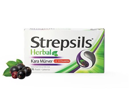 Strepsils Herbal Kara Mürver Aromalı 16 Pastil