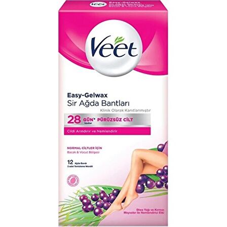 Veet Normal Bacak - Vücut için Ağda Bandı 12'li