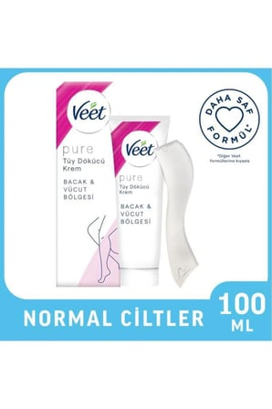 Pure Normal Ciltler Tüy Dökücü Krem Bacak ve Vücut 100 ml