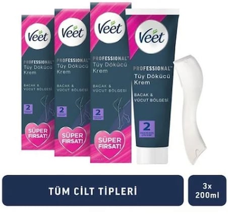 Veet Normal Ciltler İçin Tüy Dökücü Krem 200 ml - 3 Adet
