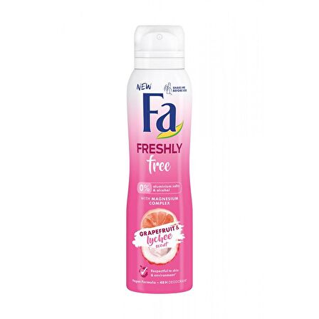 Fa Freshly Free Pudrasız Leke Yapmayan Sprey Deodorant 150 ml