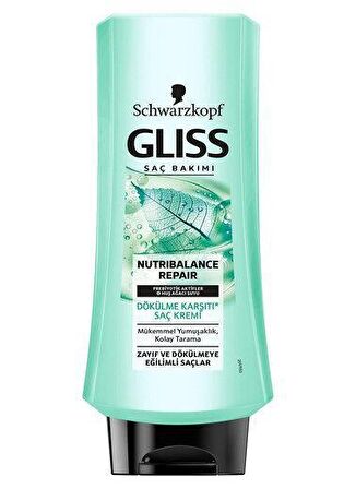 Gliss Nutribalance Dökülme Karşıtı Dökülmeye Eğilimli Saçlar İçin Bakım Yapan Saç Kremi 360 ml