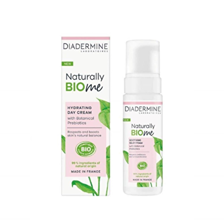 Diadermine Bıome Gündüz Kremi 50 Ml.+Yüz Yıkama Köpüğü 150 Ml. (%99 Doğal)