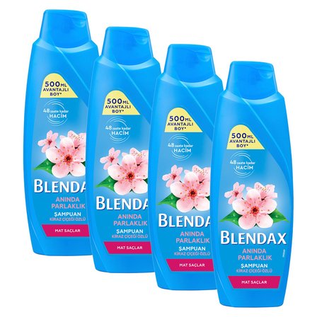 Blendax Mat Saçlar İçin Kiraz Çiçeği Özlü Şampuan 500 ml 4 lü