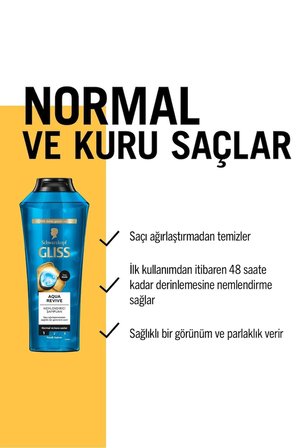 Saç Bakımı Aqua Revive Nemlendirici Şampuan, 400 ml