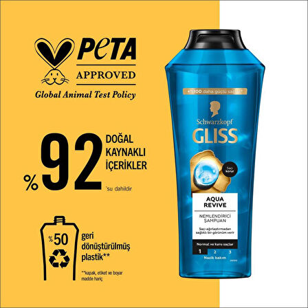 Gliss Aqua Revive Nemlendirici Şampuan Normal ve Kuru Saçlar 400 ml