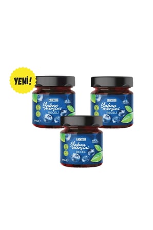 Şeker İlavesiz! %65 Yaban Mersini Reçeli 3 x 275g (Doğal Meyveli - Yeni Ürün)