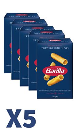 Barilla Tortigloni Kalın Kesme Makarna 500 gr x 5 adet set
