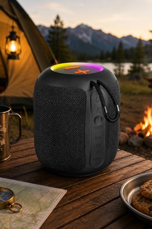 Jedel SA-147 RGB Işıklı Taşınabilir Bluetooth Hoparlör 5W Powerbank FM Radyo, USB/TF/AUX