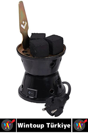 Kompakt Kamp Outdoor Nargile Kömürü Kahve Su Kaynatma Dayanıklı Gövde Elektrikli Mini Ocak 9 Cm