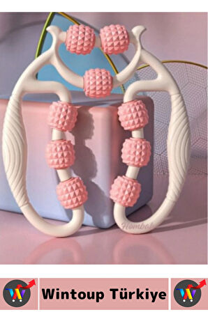 Cilt Sıkılaştıran Bacak Kol Omuz Boyun 9 Teker Ayarlanabilir Basınç Çift Taraflı Selülit Masaj Aleti