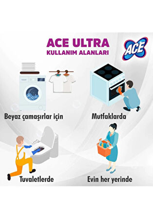 Ace Ultra Power Jel Kıvamlı Çamaşır Suyu Okaliptus 810g X 2 Adet