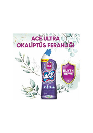 Ace Ultra Power Jel Kıvamlı Çamaşır Suyu Okaliptus 810g X 2 Adet