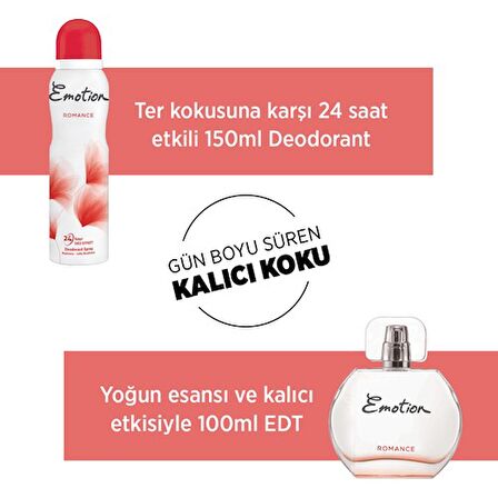 Emotion Romance EDT Kadın Parfüm 50 ml & Deodorant 150 ml