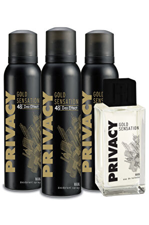 Gold Man EDT Parfüm 100 ml&Deodorant 3x150 ml