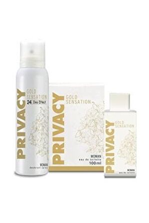 Privacy Gold Sensation Kadın Parfümü 100 ml EDT + 150 ml Deo Set