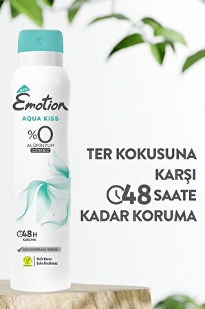 Emotion Aqua Kiss 3'lü Kadın Deodorant (3X150 ML)