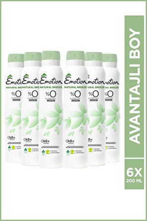 Natural Breeze Kadın Deodorant 6x200 ml