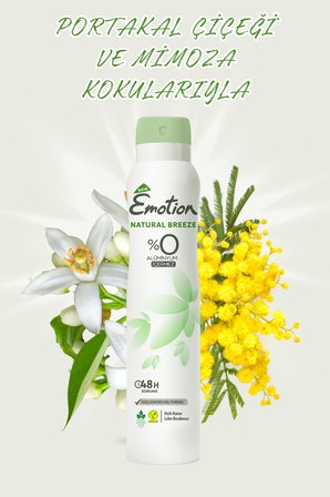 Emotion Natural Breeze Kadın Deodorant 200 ml (3 adet)