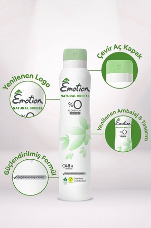 Emotion Natural Breeze Kadın Deodorant 200 ml (3 adet)