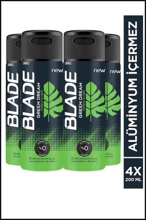 Blade Green Dream Erkek Alüminyumsuz Deodorant 4x200 Ml