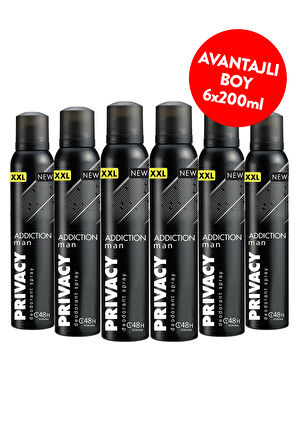 Privacy Addiction Man Erkek Deodorant 6x200 Ml