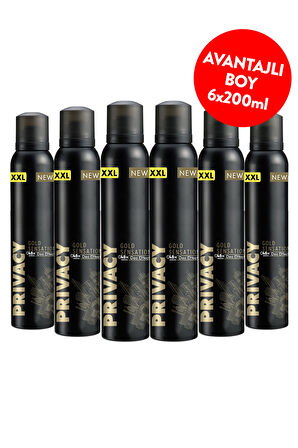 Privacy Gold Man Erkek Deodorant 6x200 Ml