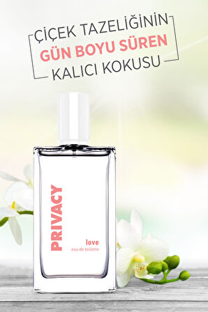 Privacy Love Edt Kadın Parfüm 50 Ml + Emotion Romance Kadın Deodorant 150 Ml & Roll on 50 Ml