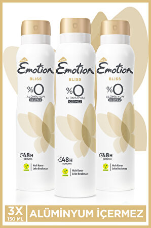 Emotion Bliss Kadın Deodorant 3x150 Ml