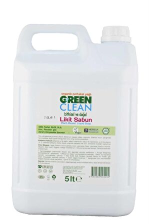 U Green Clean Organik Portakal Yağlı Bitkisel Likit Sabun 5 Lt