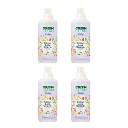 U Green Clean Baby Bitkisel Leke Çıkarıcı 1000 ml 4'lü Set