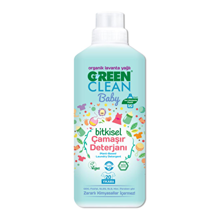 U Green Clean Baby Bitkisel Çamaşır Deterjanı 1000 ml - 2'li Paket