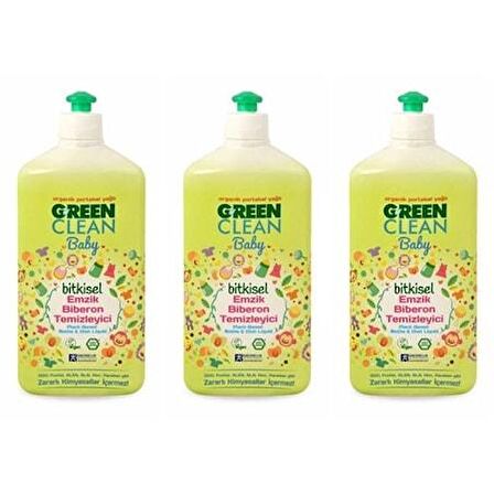 U Green Clean Baby Bitkisel  Biberon Emzik Temizleyici 3 x 500 ml