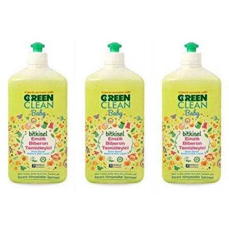 U Green Clean Baby Bitkisel  Biberon Emzik Temizleyici 3 x 500 ml