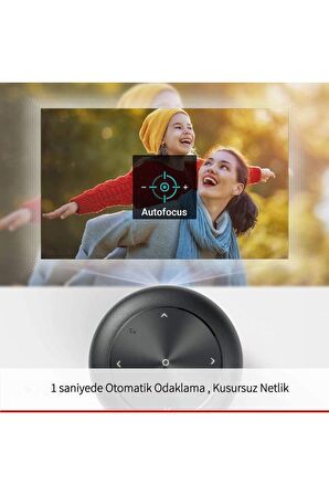Anker Nebula Capsule II Akıllı Taşınabilir WiFi Kablosuz Projeksiyon Cihazı ve Hoparlör, Siyah