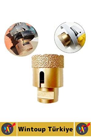 Ev Atölye İnşaat Yüksek Sert Hızlı Delme Seramik Fayans Doğal Taş Mermer Granit Delme Aparatı 33 Mm