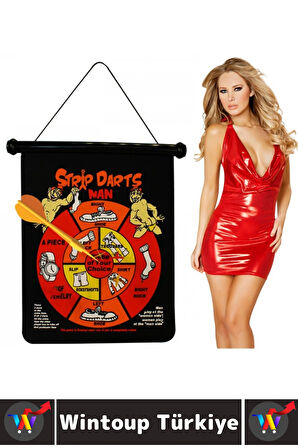 Özel Gün Gece Sevgili Çift Genç Yetişkin Fantezi 4 Manyetik Dartlı Çift Yüzeyli Strip Darts Oyunu
