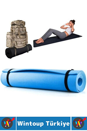 Taşıma Askılı Konforlu Su Geçirmez Kaymaz Pilates Aerobik Fitness Çadır Zemin Yer Minderi Kamp Matı