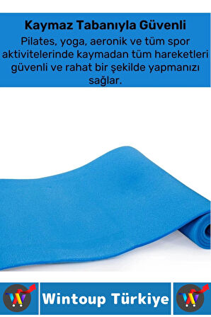 Taşıma Askılı Konforlu Su Geçirmez Kaymaz Pilates Aerobik Fitness Çadır Zemin Yer Minderi Kamp Matı