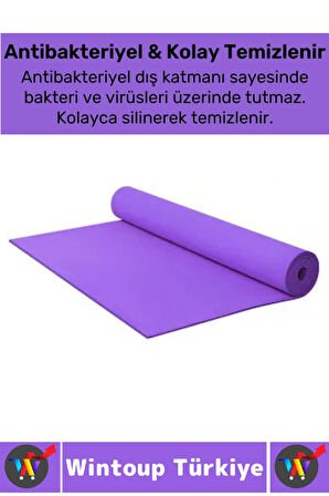 Taşıma Askılı Konforlu Su Geçirmez Kaymaz Pilates Aerobik Fitness Çadır Zemin Yer Minderi Kamp Matı