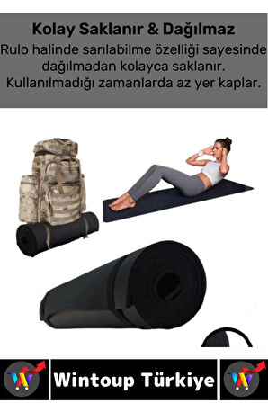 Taşıma Askılı Konforlu Su Geçirmez Kaymaz Pilates Aerobik Fitness Çadır Zemin Yer Minderi Kamp Matı