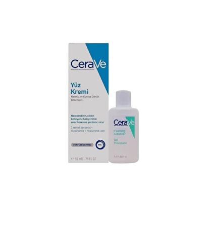 CeraVe Nemlendirici Yüz Kremi 52 ml+Foam Clean 20Ml