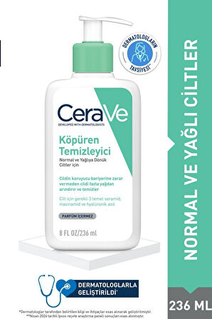 Normal Ve Yağlıya Dönük Ciltler Için Köpüren Temizleyici 236ml