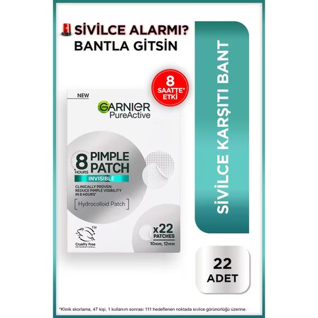 Pimple Patch 22'li Sivilce Bandı / Hidrokolloid Bant