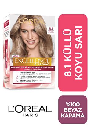 L'Oréal Paris Excellence Creme Saç Boyası 8-1 Küllü Koyu Sarı