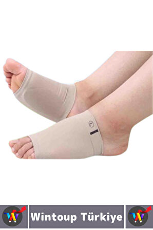 Gündelik Konforlu İçe Basma Düz Taban Önleyen Ağrı Azaltan Destekleyen Ayak Ark Destek Çorabı 2 Çift