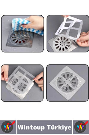 Kendinden Yapışkanlı Koku Önleyici Banyo Lavabo Gider Süzgeci Sineklik Onarım Tamir Kiti 50 Adet