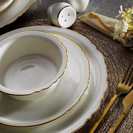 Massimo Rumi Gold 60 Parça Yemek Takımı